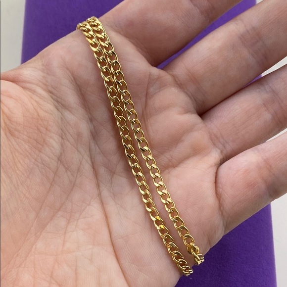 💛 Elegant 18k Gold Filled Curb Chain Necklace - Picture 6 of 6